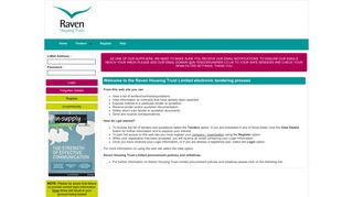 Raven Housing Trust Limited Electronic Tendering Site - Home