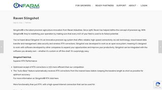 Raven Slingshot - OnFarm | a SWIIM Company - OnFarm Systems