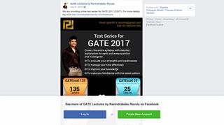 We are providing online test series for... - GATE Lectures by ...