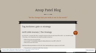 gate cs strategy | Anup Patel Blog
