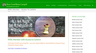 RFBC Member - Access To Carlene - Raw Food Boot Camp®