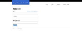 Register. - RawScripts.com - Free Online Screenplay Software