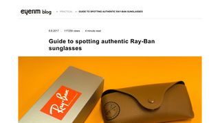 Guide to spotting authentic Ray-Ban sunglasses | eyerim blog