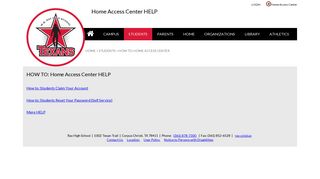 HOW TO: Home Access Center - Ray - ccisd