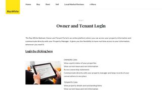 Owner and Tenant Login - Rent - Ray White Balmain