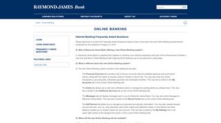 Raymond James Bank | Internet Banking Login Help
