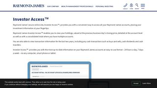 Investor Access™ | Raymond James Investment Services