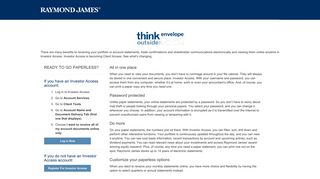 If you do not have an Investor Access account - Raymond James ...