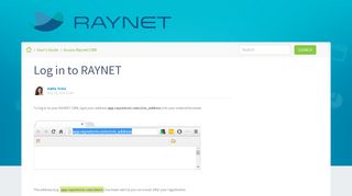 Log in to RAYNET – RAYNET CRM Basics and Tutorials