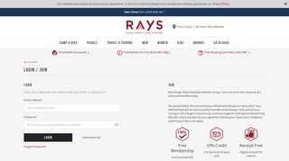 Login to Your Account | Rays Outdoors Australia