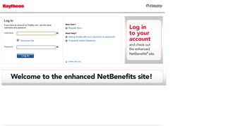 NetBenefits Login Page - Raytheon - Fidelity Investments