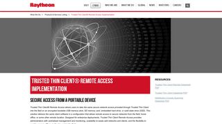 Raytheon: Trusted Thin Client® Remote Access Implementation