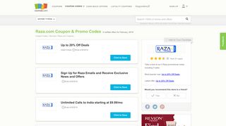 Up to 20% off Raza.com Coupon, Promo Codes 2019 - Coupons.com