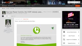 Bye bye Razer Comms, the VOIP nobody uses... - Tech News - Linus ...