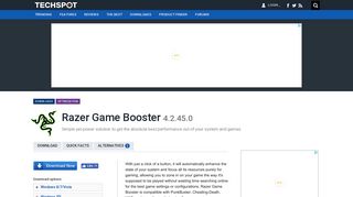 Razer Game Booster 4.2.45.0 Download - TechSpot