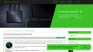 Razer Insider | Forum - How to link your Razer ID to Razer Insider