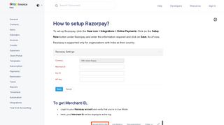 How to setup Razorpay - Zoho