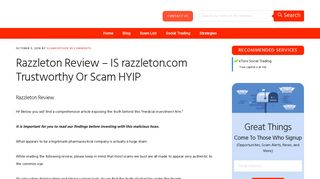 Razzleton Review - IS razzleton.com Trustworthy Or Scam HYIP