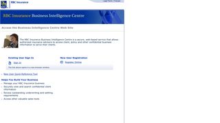Access the Business Intelligence Centre Web Site - RBC Insurance