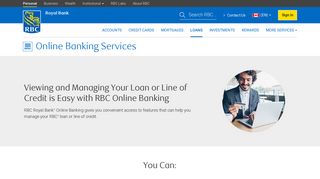 Online Banking Services - Loans & Lines of Credit - RBC Royal Bank