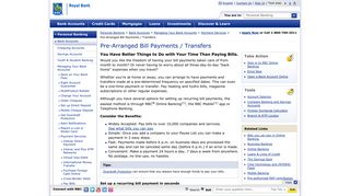 Pre-Arranged Bill Payments / Transfers - RBC Royal Bank