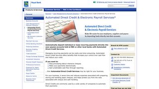 Automated Direct Credit & Electronic Payroll Services - RBC Royal Bank