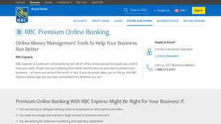 RBC Premium Online Banking for Business - RBC Royal Bank