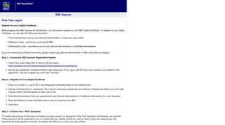 RBC Express Client References - Sign In Help - RBC Royal Bank