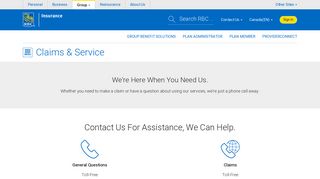 Group Benefits Claims and Service - RBC Insurance