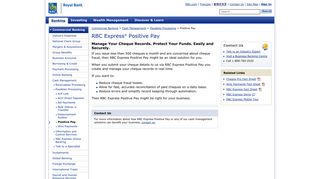 RBC Express Positive Pay - RBC Royal Bank