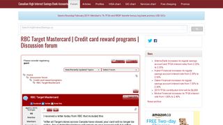 RBC Target Mastercard | Credit card reward programs | Discussion ...