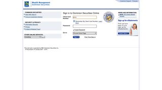 DS Online Login - RBC Dominion Securities - Banking
