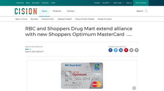 CNW | RBC and Shoppers Drug Mart extend alliance with new ...
