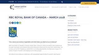 RBC Royal Bank of Canada - March 2018 | Career Centre - Parksville ...