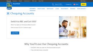 Chequing Accounts - Personal Banking - RBC Royal Bank