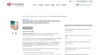 RBC Royal Bank: Get a FREE Apple iPad (2018) with a New RBC All ...