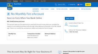 RBC Small Business eAccount - RBC Royal Bank