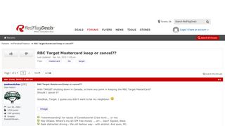 RBC Target Mastercard keep or cancel?? - RedFlagDeals.com Forums