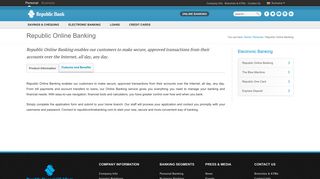 Republic Online Banking | Republic Bank