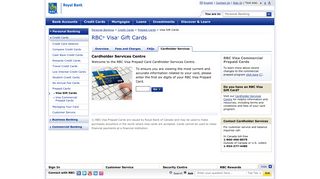Cardholder Services - RBC Visa Gift Cards - RBC Royal Bank