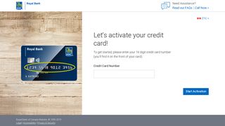 Credit Card Activation - RBC Royal Bank Online Credit Card Activation