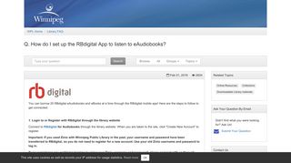 How do I set up the RBdigital App to listen to eAudiobooks? - Library ...