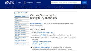 Getting Started with RBdigital Audiobooks : Books, Video, Research ...