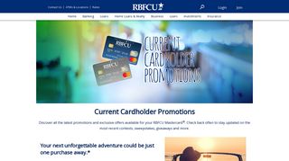 Credit Union Mastercard Current Cardholder Promotions | RBFCU