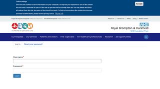 Log in | Royal Brompton & Harefield NHS Foundation Trust