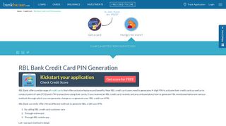 RBL Credit Card PIN - BankBazaar