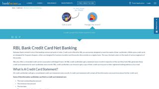 RBL Bank Credit Card Net Banking| How to Register & Login