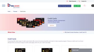 Credit Cards - Apply Credit Card Online Today| RBL Bank