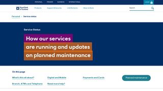 Service status | Royal Bank of Scotland - RBS