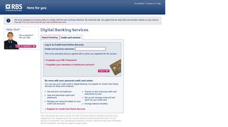 Log in to Credit Card Online Services: Digital Banking Services